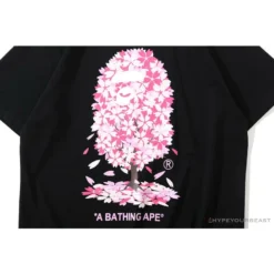 Hypeyourbeast BAPE Japan Limited Edition Pink Cherry Tree Tee Shirt 'BLACK' Clothes