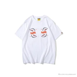 Hypeyourbeast Clothes BAPE Shark Head PONR Tee Shirt 'WHITE'