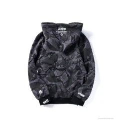 HypeYourBeast Bape Camo Hoodie Black Camouflage Clothes