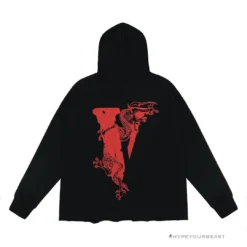 HypeYourBeast Vlone Black Red Serpent Hoodie
