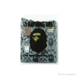 Hypeyourbeast BAPE X COACH Co-Branded Grey-Blue Hoodie