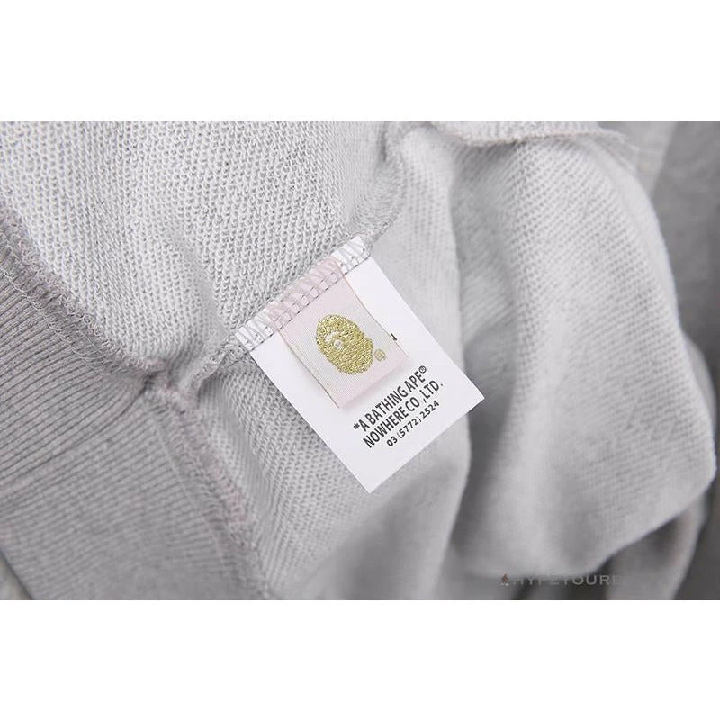 Hypeyourbeast BAPE Classic Ape Head Embroidered Long Sleeve Shirt 'GREY' 9 Hypeyourbeast BAPE Classic Ape Head Embroidered Long Sleeve Shirt 'GREY'