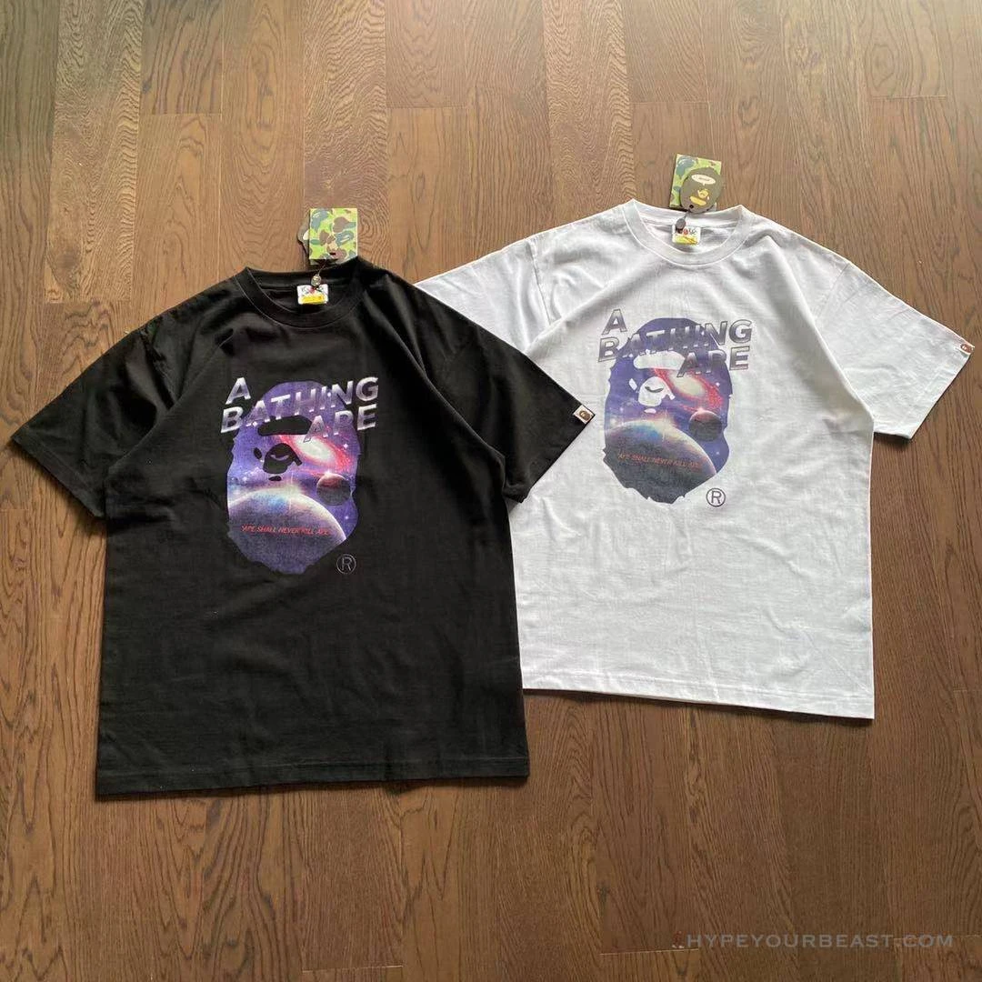 Hypeyourbeast Clothes Bape Tee Shirt White Galaxy 6 Hypeyourbeast Clothes Bape Tee Shirt White Galaxy
