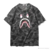 Hypeyourbeast Clothes BAPE Camouflage Shark Head Classic Cotton Short Sleeve Tee Shirt 'BLACK'