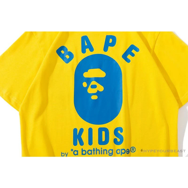 Hypeyourbeast BAPE KIDS Small Net Pocket Ape Man Head Tee Shirt 'YELLOW' Clothes 8 Hypeyourbeast BAPE KIDS Small Net Pocket Ape Man Head Tee Shirt 'YELLOW' Clothes